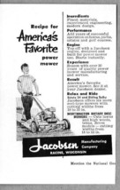 1952 Print Ad Jacobsen Reel Type Lawn Mowers Racine,WI - $8.45