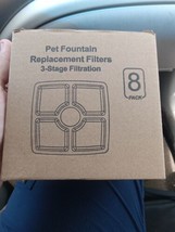 8 Pack Of Filters Pet Fountain Replacement Filters 3-stage Filtration  - $11.88