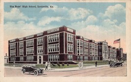 Louisville Kentucky~Boys High SCHOOL~1921 Postcard - £5.77 GBP