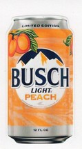 Busch Light Peach can vinyl decal window laptop hardhat up to 14&quot;  FREE ... - £2.75 GBP+