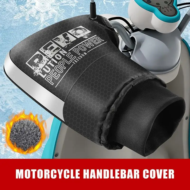 1Pair Motorcycle Handlebar Muffs Waterproof Handlebar Mitts Snowmobile Gloves - £17.13 GBP+