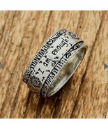 Silver I Am Enough Ring, Women&#39;s Ring, Size 7, 8 or 10, Christmas Gifts ... - £14.85 GBP
