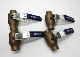 LOT OF 4 - NIBCO 1 1/4&quot; Sweat Solder Full Port Ball Valve S-585-70 NJ8310B NEW - £52.67 GBP