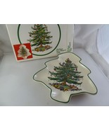 Vintage Spode  Christmas Tree Shaped Side Dish Candy Cookie England 8 x ... - $22.65