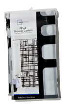 Mainstays PEVA Shower Curtain 72x72in Element Black Brick Pattern - £15.93 GBP