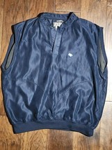 Zero Restriction Mens Microsuede Pullover 1/4 Snap Golf Vest XL (Navy Blue) - £15.50 GBP