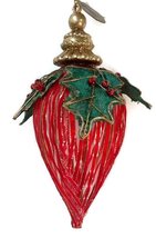 Sheer Fabric Holly Leaf Ornament by Katherine&#39;s Collection (C) - £13.73 GBP