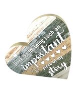 Wooden Heart Shaped Table Centerpiece Mom Gift Birthday Mothers Day Present - $156.16 MXN