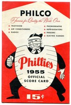 Philadelphia Phillies v Milwaukee Baseball Game Program-scored- Wehmeier 1955 - £24.79 GBP