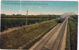 Postcard Grand Trunk Railway Track Through The Garden Of Canada - £3.15 GBP