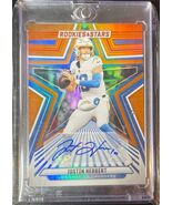2024 Rookies &amp; Stars Football Orange Justin Herbert RC Auto Chargers  #/75 - $128.69
