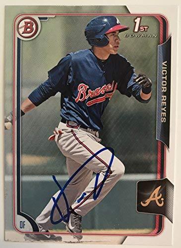 Victor Reyes Signed Autographed 2015 Bowman 1st Card Baseball Card - Atl... - $15.00