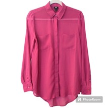 Women&#39;s Rock &amp; Republic Pink Long Sleeve Blouse Size 8 - £12.55 GBP