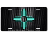 New Mexico Zia Art Turquoise on Mesh FLAT Aluminum Novelty Car License T... - £14.45 GBP