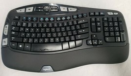 Logitech K350 Black Wave Unifying Wireless Keyboard No Usb Receiver Dongle - £23.26 GBP