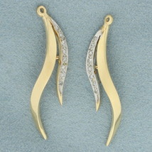 Diamond Drop Earring Enhancers in 14k Yellow Gold - £533.52 GBP