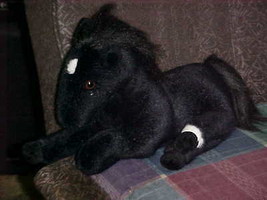 16&quot; Black Beauty Pony Plush Stuffed Toy By Warner Bros 1994 By Dakin - £47.20 GBP