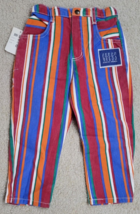 VTG Baby Guess 90s Striped AOP Jeans Size 4Y Toddler Denim Pants Made in... - $102.54