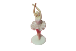 Vtg Lefton Ballerina Music Box Ceramic Bisque Figurine Emporer Waltz 9&quot;T Video - £23.74 GBP