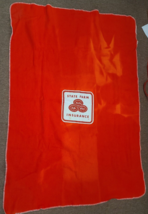 State Farm Insurance Company Blanket Throw Red White Logo Acrylic 1970s ... - $28.45