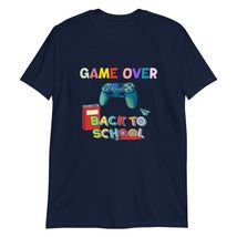 Game Over Back to School Shirt | Funny First Day School T-Shirt Black - £15.67 GBP+