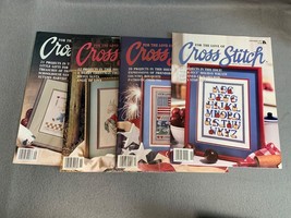 Vintage "For The Love of Cross Stitch" Magazines 4 Issues Leisure Arts 1989 & 97 - $16.97