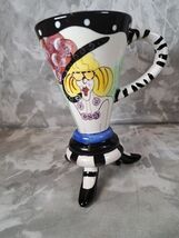 2009 3 Footed Cup Art Deco Blue Sky - $12.30