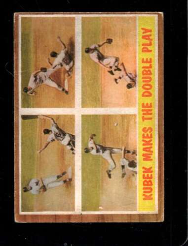 Primary image for 1962 TOPPS #311 KUBEK MAKES THE DOUBLE PLAY GOOD+ YANKEES IA *NY11624