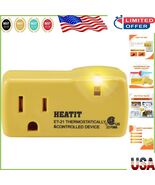 Compact 120V Smart Heating Outlet - Auto On/Off at 38F/50F with Indicato... - $37.18 CAD