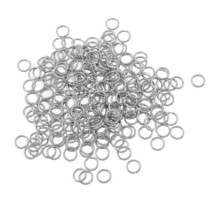 100 Pieces Stainless Steel Open Jump Ring Diy Connector Silver Plated 19-Gauge - £10.21 GBP
