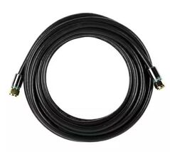 Commercial Electric RG6 Coaxial Cable 15ft Black TV Cord New - $9.89