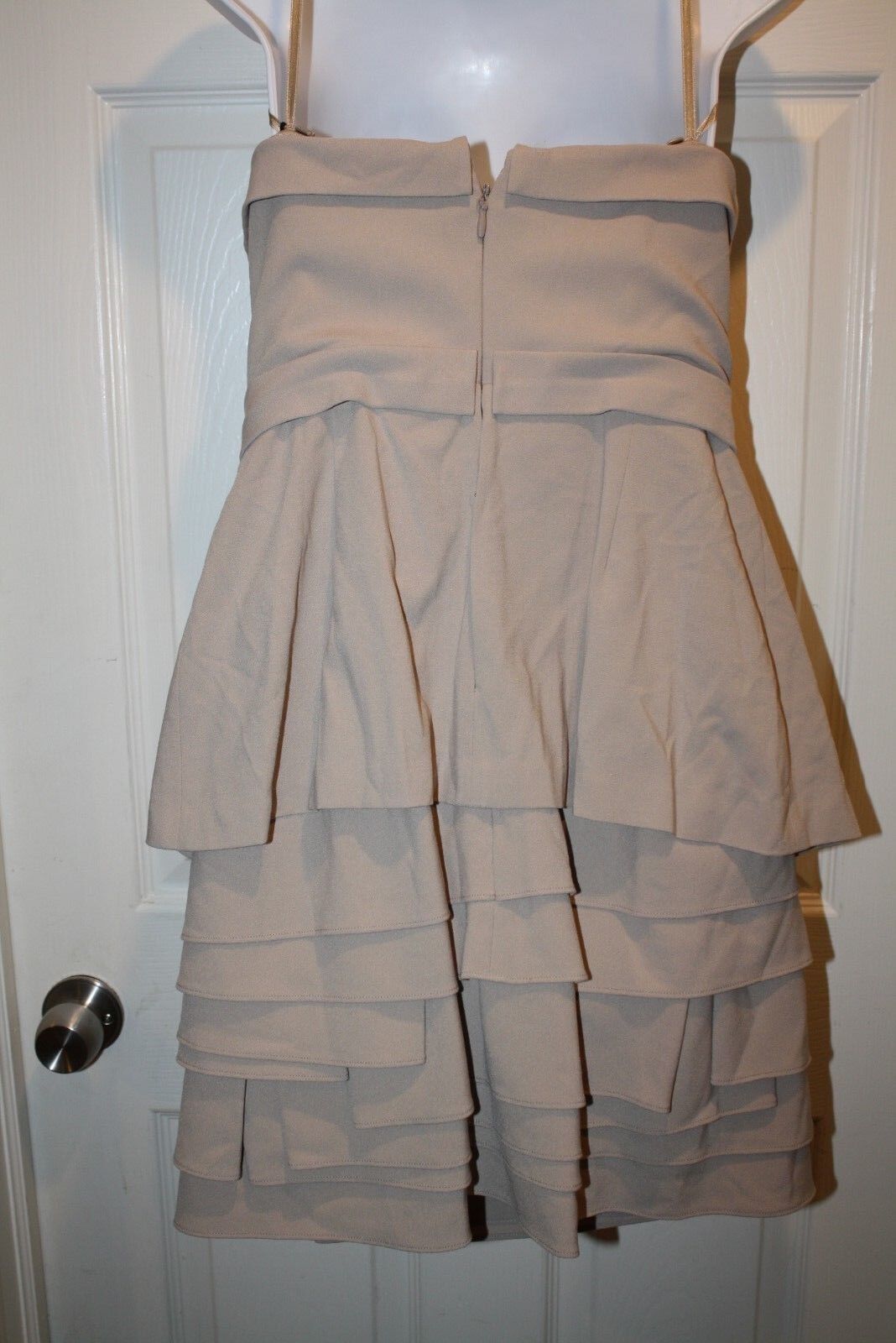 Primary image for Women's BCBG Maxazria Marinna Nude Beige Pumice Dress Size 8 NWT Strapless NEW