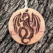 Flying Dragon - Raw Cedar Ornament 3x3in - £15.62 GBP