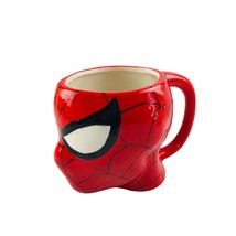 Marvel Comics Spiderman 3D Sculpted Head Mug Zak! 16 oz Red Superhero Web - $17.99