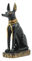 Egyptian God Of The Afterlife And Mummy Anubis Dog Dollhouse Miniature 3"H - $12.49