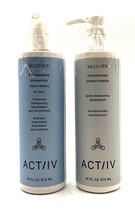 ACTiiv Recover Thickening Shampoo Treatment For Men &amp; Conditioner 16 oz Duo-New - £100.35 GBP