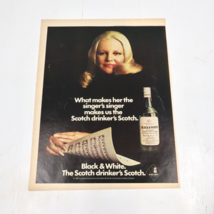 1972 Black &amp; White Buchanan&#39;s Blended Scotch Whiskey Print Ad 10.5x13.5 - $8.00