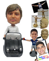 Personalized Bobblehead Stylish Fella In Cool Car Ride - Motor Vehicles Cars, Tr - $174.00