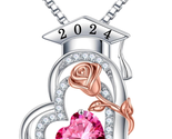 Graduation Gifts for Her 2024, S925 Sterling Silver Heart Birthstone Gra... - £75.90 GBP