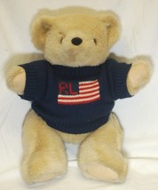 Ralph Lauren Polo Jointed Teddy Bear Stuffed Plush USA Flag Logo Sweater... - £19.77 GBP