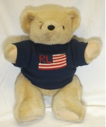 Ralph Lauren Polo Jointed Teddy Bear Stuffed Plush USA Flag Logo Sweater... - £19.46 GBP