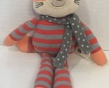 Organic Farm Buddies Frenchy Fox plush rattle orange gray stripes baby s... - £7.81 GBP