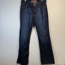GAP Curvy Low Rise Flared Dark Blue Jeans Women&#39;s Size 12 LONG Cute Tren... - $24.48