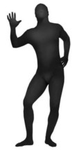 Mens Adult 2nd Skin Black Full Body Stretch Jumpsuit Halloween Costume-s... - £19.55 GBP