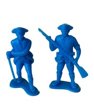 MPC Blue Revolutionary Civil War soldiers army lot vtg western toys 1960... - $14.80
