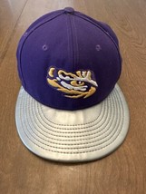 LSU Tigers Hat Nike True Snapback Hat Purple Silver SIGNED Flat Bill Vin... - £25.40 GBP