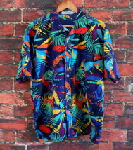 Aptro Mens Casual Hawaiian-Style Camp Shirt L (Large) Vibrant Multicolor... - $16.00