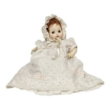 Vintage Horsman Doll 3049 15&quot; Sleepy Hazel Eyes Original Gown Bonnet Col... - £33.11 GBP