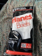 Vintage 1996 HANES 3 Pack of Mens White Briefs Underwear Preshrunk Size 42 NOS - £15.71 GBP