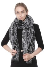 Zig Zag Printed Oblong Scarf - £10.76 GBP